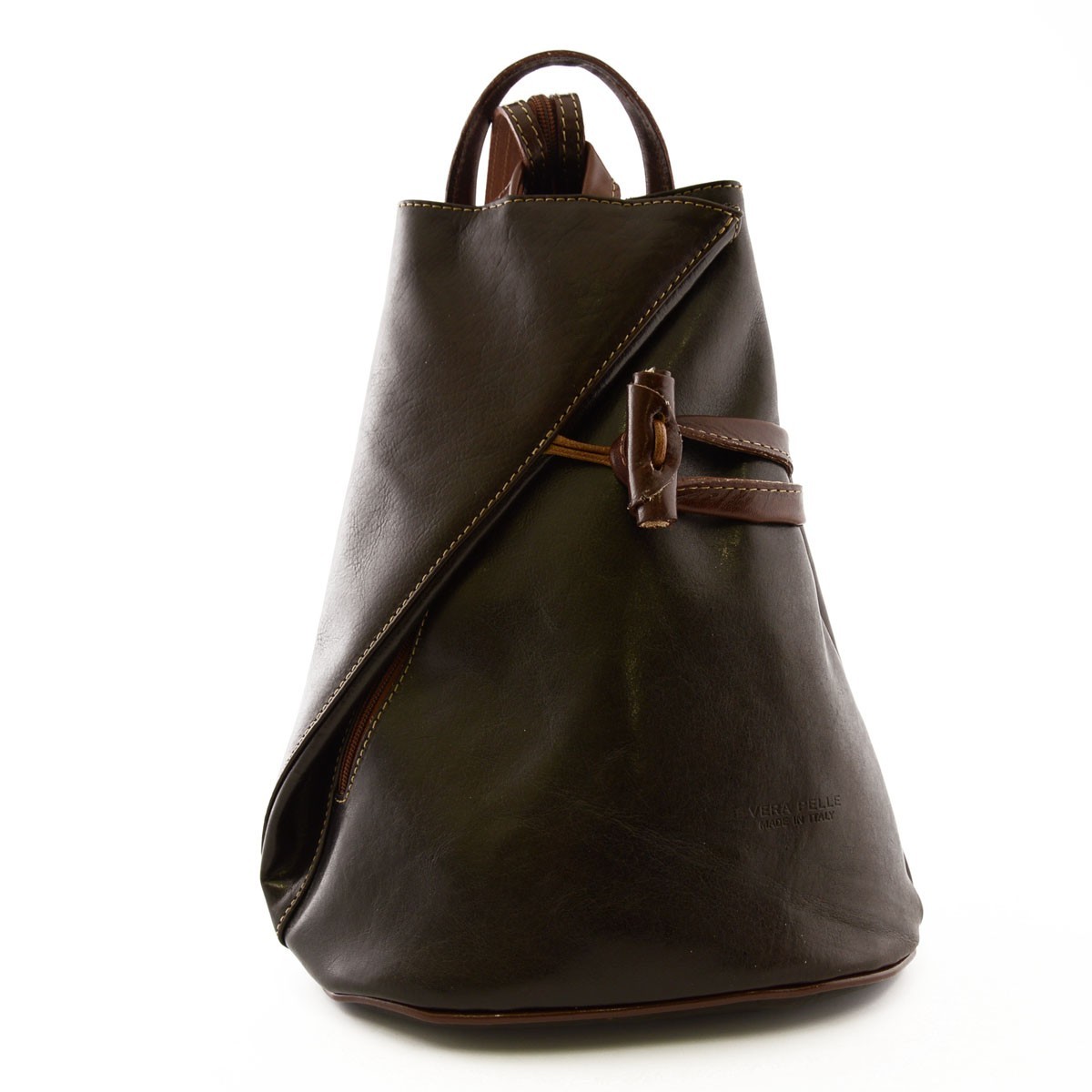 Anuschka Zaino Donna Pelle Originale Dipinto a Mano, Giardino Cremis, Taglia unica, Zaino da donna in vera pelle dipinto a mano