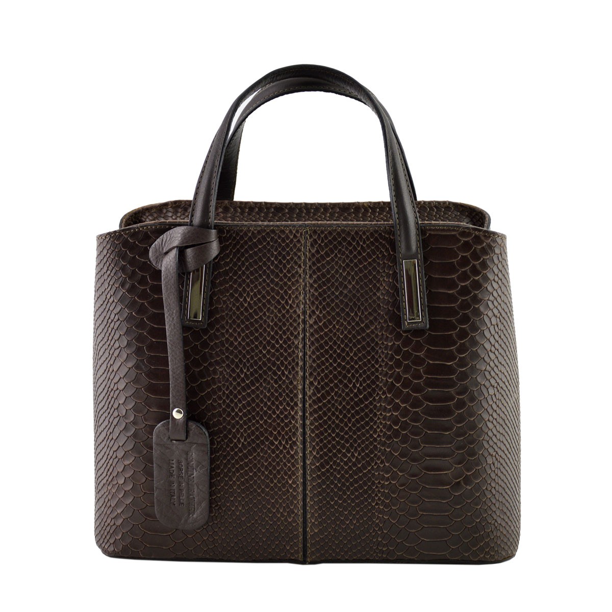 Borsa a Mano in Vera Pelle Stampa Pitone Logan eBay