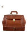 Leather Doctor Bag, Bottom Compartment and Front Pocket - House