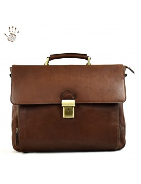Vegetable Tanned Leather Briefcase - Howard