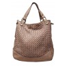 Genuine Leather Shopper Bag with Braiding - Lorea