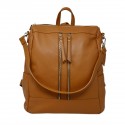 DLB - Genuine Leather Multifunctional Shoulder Bag Backpack - Erna - Tuscan Leather Goods