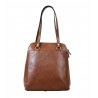 Bolso de Hombro y Mochila en Piel de Curtido Vegetal - Arena