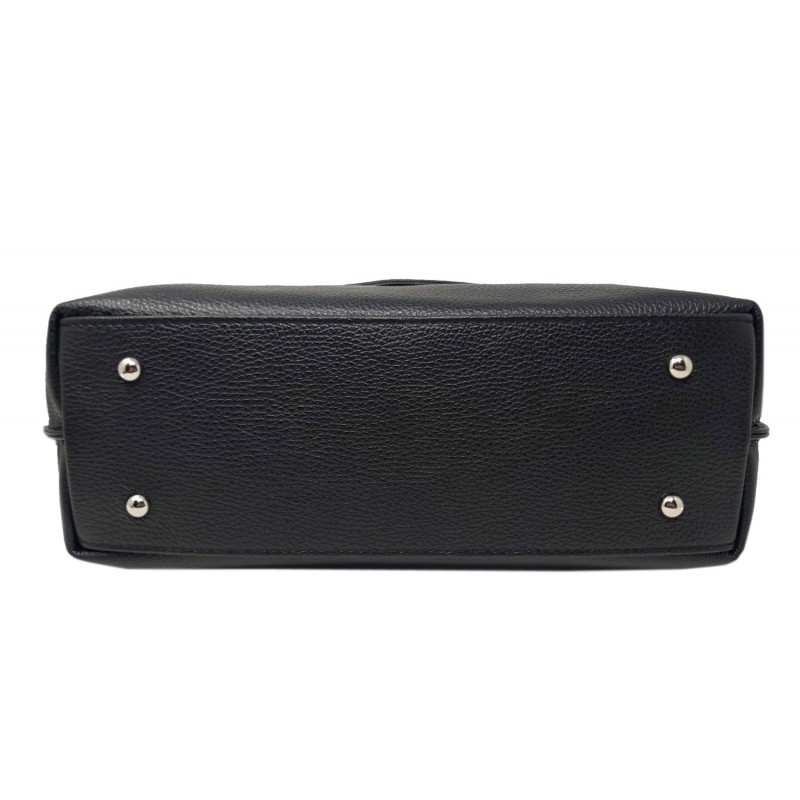 DLB - Genuine Leather Handbag with Shoulder Strap - Seria
