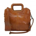 DLB - Genuine Leather Handbag with Shoulder Strap - Rebekka