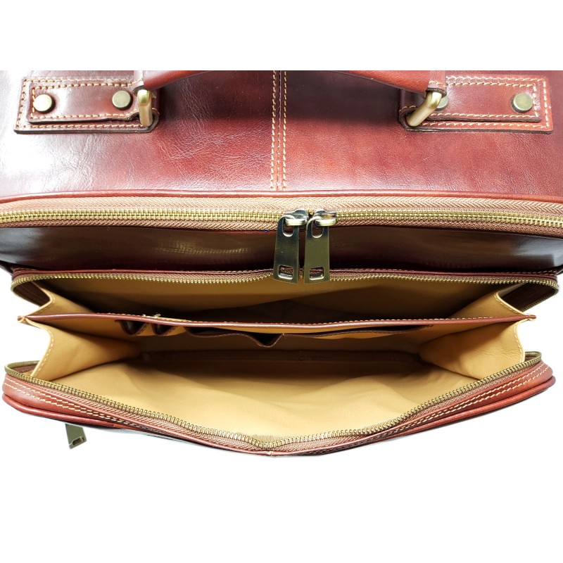 VALETTA Grand sac business 3in1 - sac d'affaires - sac de voyage - sac  week-end en cuir souple italien pour hommes et femmes