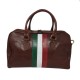 Leather Bowling Bag with Italian Flag - Missi