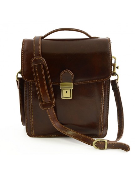 Echtes Leder Herrentasche - 2 Fächer - Ettore