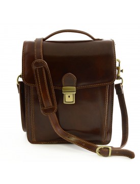 Man Genuine Leather Bag - 2 Compartments - Ettore