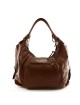 Borsa Shopper in Vera Pelle, Manici con anelli in metallo - Brandie