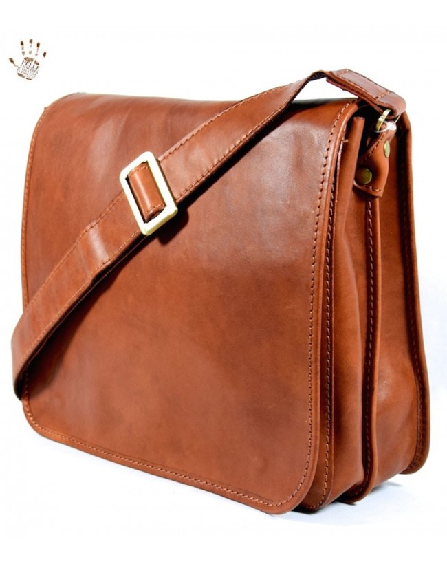 Leather Shoulder Bag Italian Leather Messenger Bag for Men 