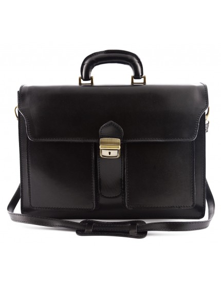 Genuine Leather Professional Briefcase 3 compartments and 2 pockets - Wala