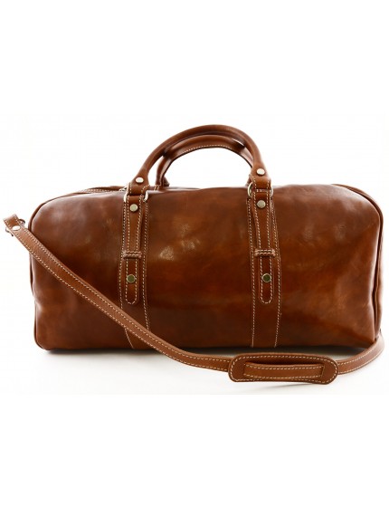Genuine Leather Travel Bag with Studs - Myo