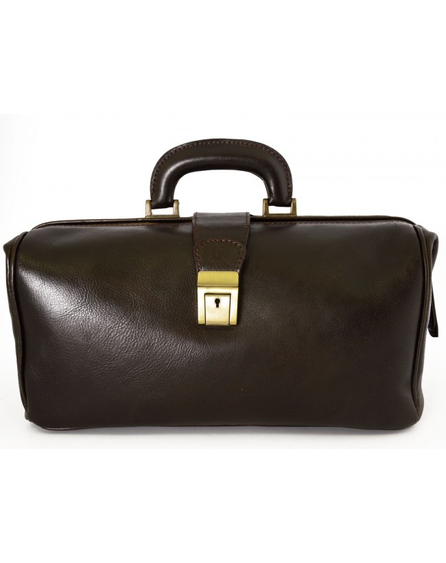 Sac Médecin En Cuir Véritable - Charnières Laiton - Couleur Noir Fexat - Neuf Avec étiquettes - Fabriqué En Italie
