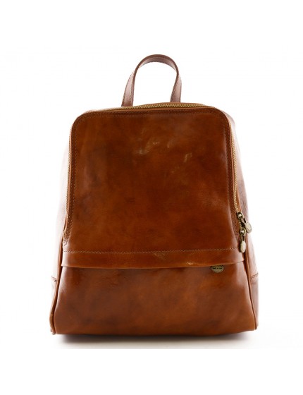 Genuine Leather Backpack for Men with Front Pocket - Vega