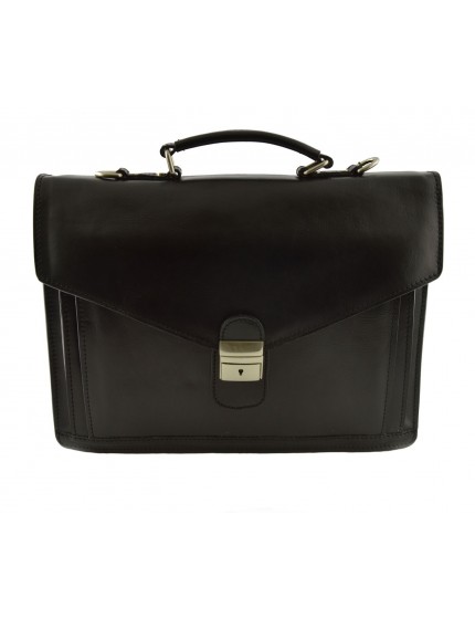 Leather Briefcase 2 Compartments - Okido