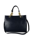 Genuine Leather Handbag 2 Leather Handles with Rings mod. Large - Ava