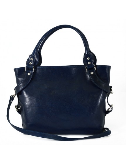 Genuine Leather Handbag with Removable Shoulder Strap - Feray