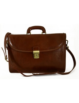 Genuine Leather Professional Briefcase 2 Compartments - Donny