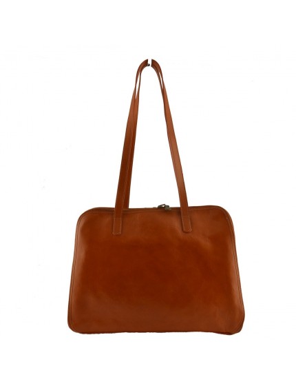 Genuine Leather Shoulder Bag 3 Compartments - Victoria