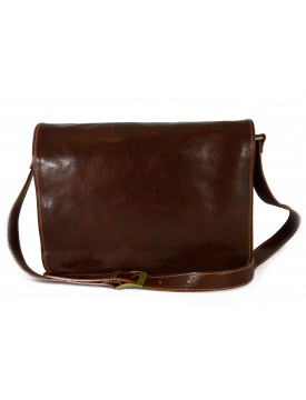Bolso Messanger para Hombre en Piel Verdadera 2 compartimentos - Santos