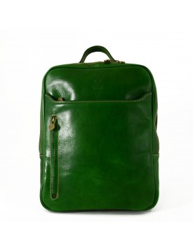 Genuine Leather Backpack with Front Pockets - Spink
