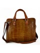 Genuine Leather Woman Briefcase Crocodile Printed - Gaiaco