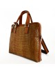 Genuine Leather Woman Briefcase Crocodile Printed - Gaiaco