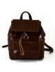 Genuine Leather Backpack with Carabiner and Adjustable Straps - René