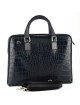 Genuine Leather Woman Briefcase Crocodile Printed - Gaiaco