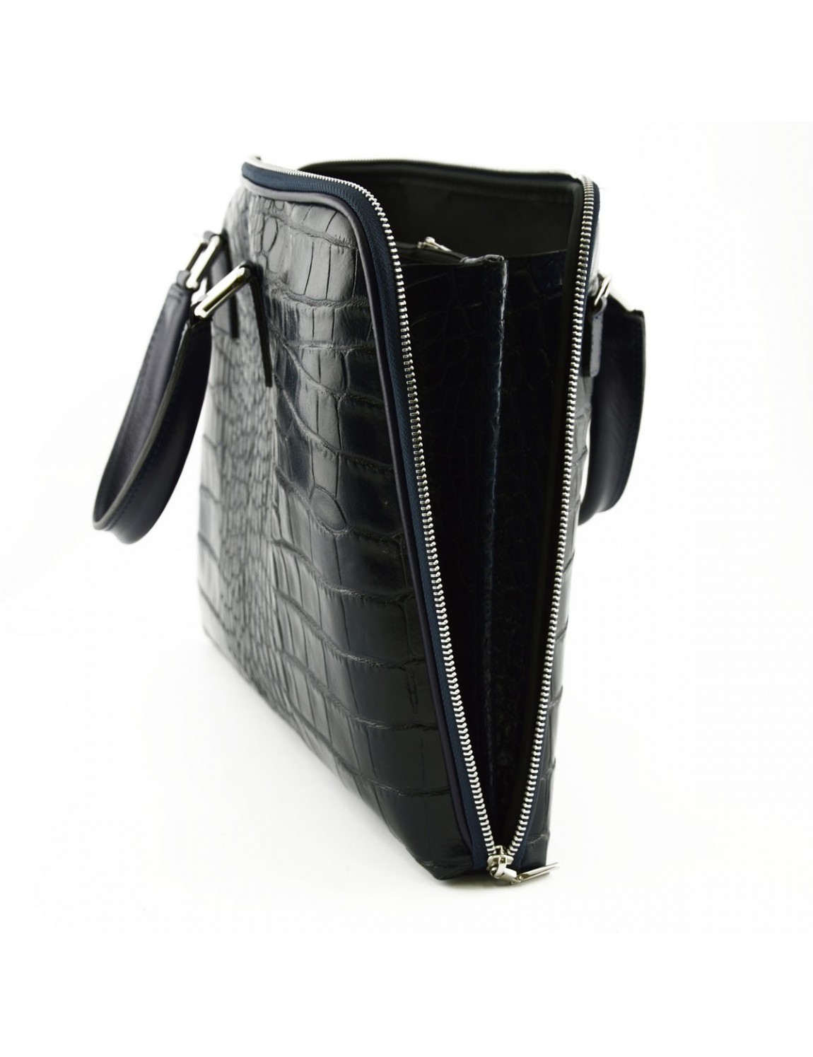 Gaia Crossbody Bag - Geniune Leather Bag - Designer Bag - Handmade by Val -  Italian Leather - Alligator Croc Embossed Leather