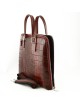 Genuine Leather Woman Briefcase Crocodile Printed - Gaiaco