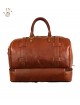 Leather Travel Bag with Double Bottom for Shoes - Morgan