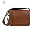 Vegetable Tanned Leather Messenger with 2 Compartments - Ringo