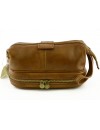 Bolso de Aseo en Piel de Curtido Vegetal con Fondo Doble - Azenve