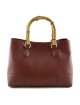 Borsa per Donna a Mano con manici in legno lucidato e nappa in pelle - Tassey