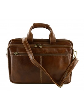Genuine Leather Business Laptop Bag - Andy