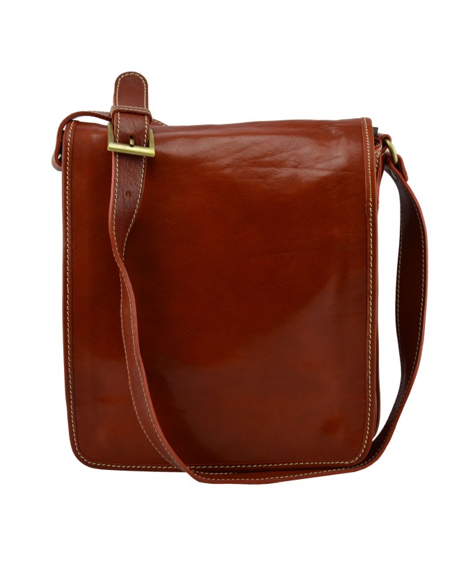 Genuine Leather Crossbody Bag - Tony