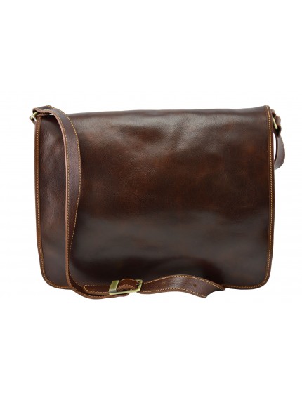 Genuine Leather Messenger Bag - Olaf