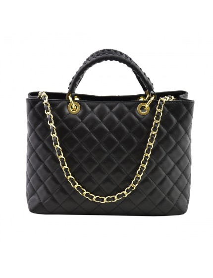 Genuine Quilted Leather Handbag - Seres