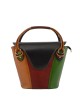 Borsa a Mano in Vera Pelle Multicolor - Nania