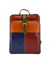 Genuine Leather Woman Backpack 3 Compartments - Christina