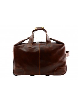 Genuine Leather Trolley Travel Bag - King