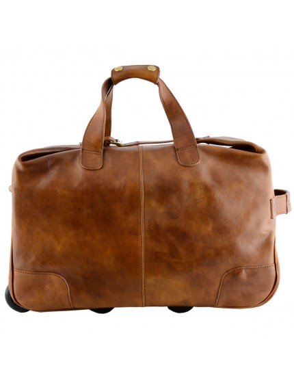 Borsone Trolley in Vera Pelle Conciata al Vegetale- Kingve