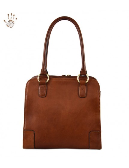 Genuine Vegetable Tanned Leather Shoulder Bag  - Saby